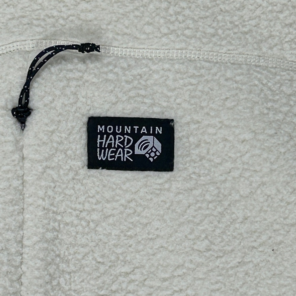 Mountain Hardwear Fleece Pullover Mens XL White Solid Half Zip Sherpa Jacket - Picture 5 of 13